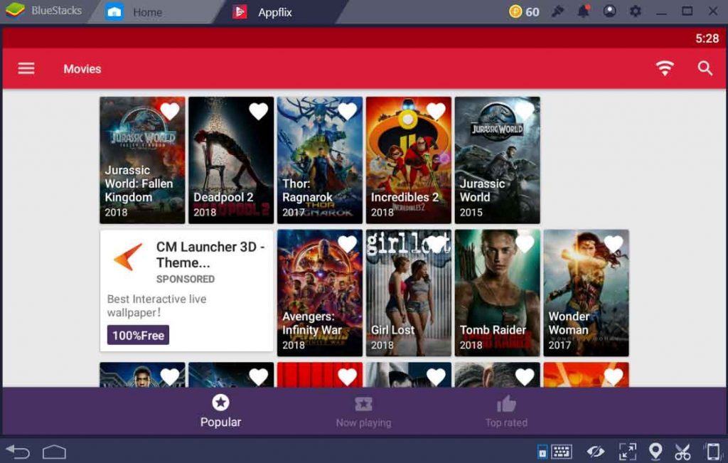 bluestack appflix opened