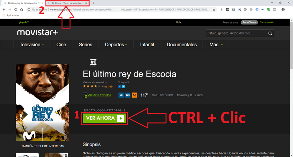 Descripción: chromecast para movistar plus